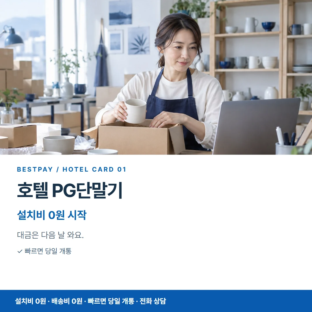 호텔 PG단말기 설치비 0원 시작 카드뉴스 1